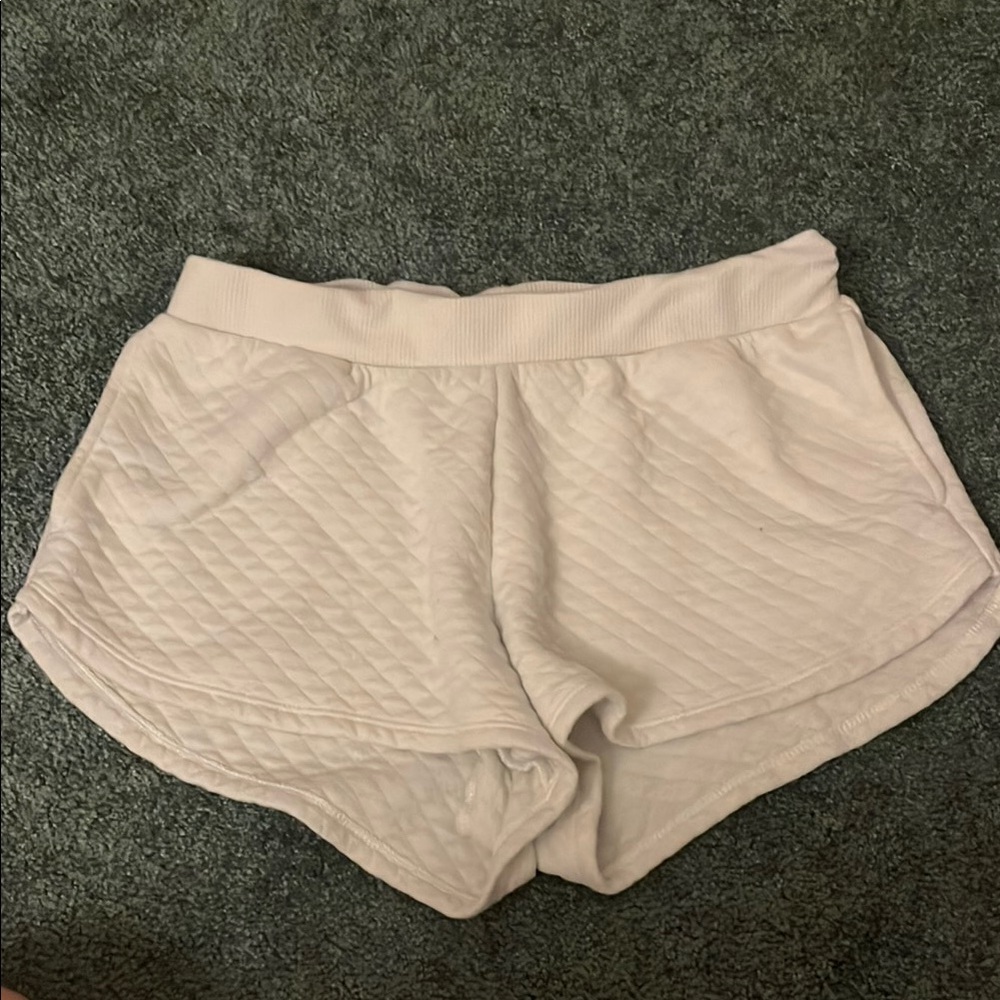 Quilted Cream Shorts